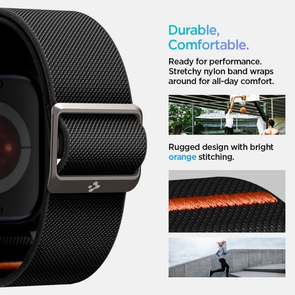 Spigen Apple Watch 46mm (Series 10/11) Rem og etui Lite Fit Pro Matte Black