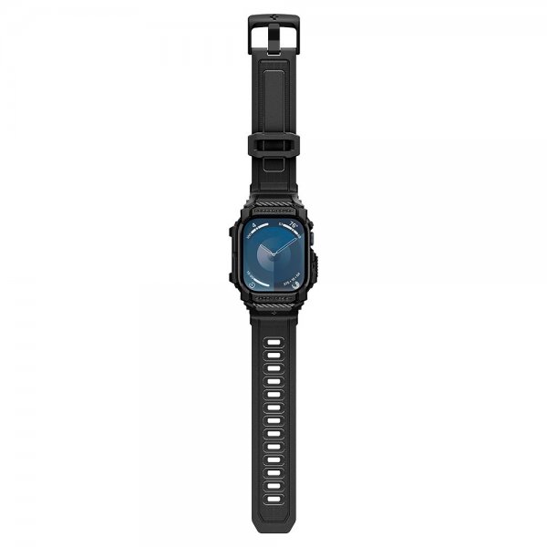 Spigen Apple Watch 46 mm (Series 10/11) Armbånd og Skal Rugged Armor Pro Matte Black