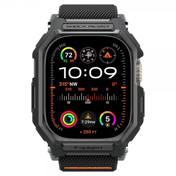 Spigen Apple Watch Ultra 49mm Rem og Cover Lite Fit Pro Matte Black