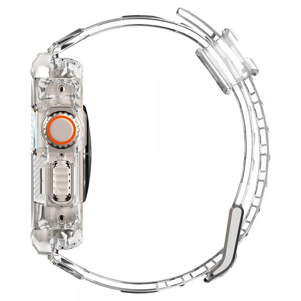 Spigen Apple Watch Ultra 49mm Armbånd og Cover Rugged Armor Pro Crystal Clear