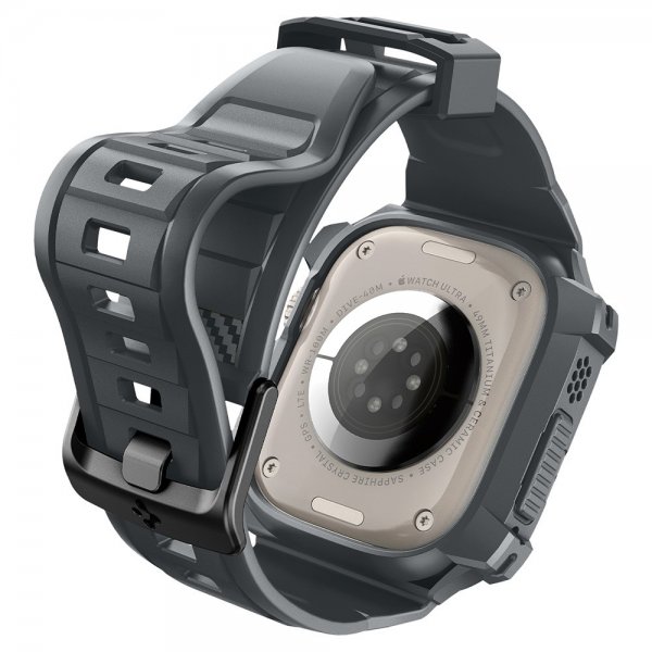 Spigen Apple Watch Ultra 49mm Rem og Cover Rugged Armor Pro Dark Gray