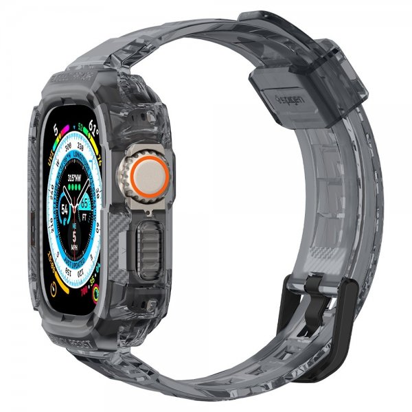 Spigen Apple Watch Ultra 49mm Rem og Cover Rugged Armor Pro Space Crystal