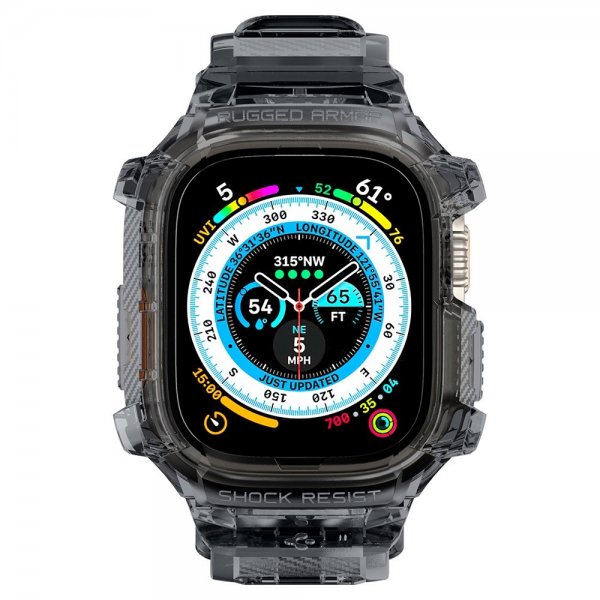 Spigen Apple Watch Ultra 49mm Rem og Cover Rugged Armor Pro Space Crystal