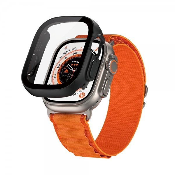 PanzerGlass Apple Watch Ultra 49mm Skal med Skærmbeskyttelse Full Body Protector D3O Sort