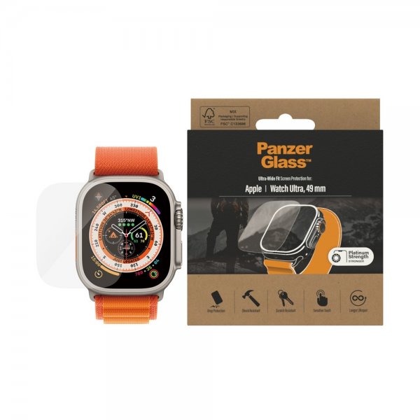 PanzerGlass Apple Watch Ultra 49mm Skærmbeskyttelse Ultra-Wide Fit