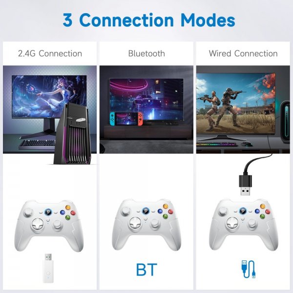 EasySMX Arion 9013 Pro Trådløs Gamepad PC/Switch/Telefon Hvid
