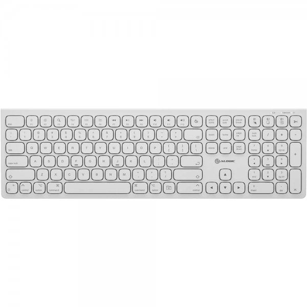ALOGIC Trådløst Tastatur Echelon Bluetooth USB-C Genopladeligt Hvid
