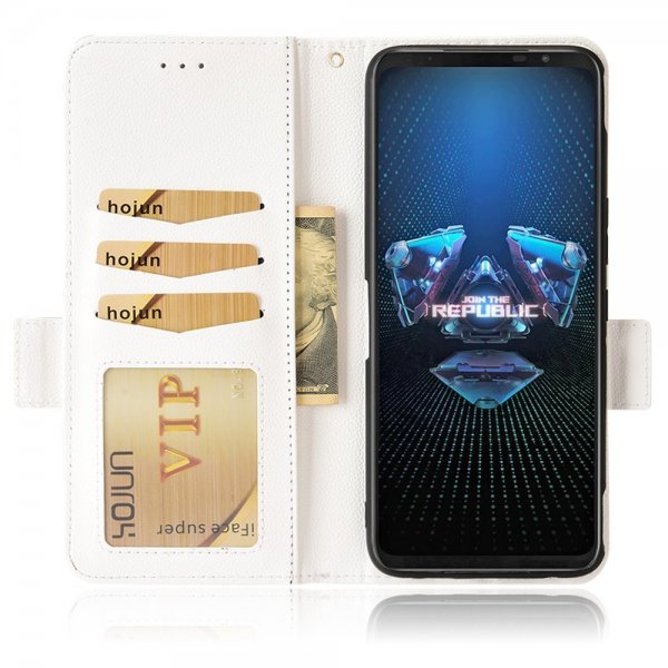 Asus ROG Phone 5 Cover Litchi Hvid