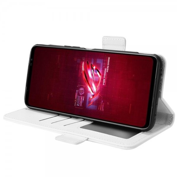 Asus ROG Phone 6/ROG Phone 6 Pro Cover Litchi Hvid