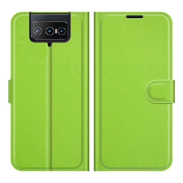 Asus Zenfone 8 Flip Etui Litchi Grøn