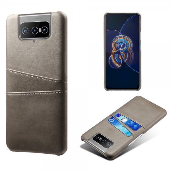 Asus Zenfone 8 Flip Cover To Kortlommer Grå
