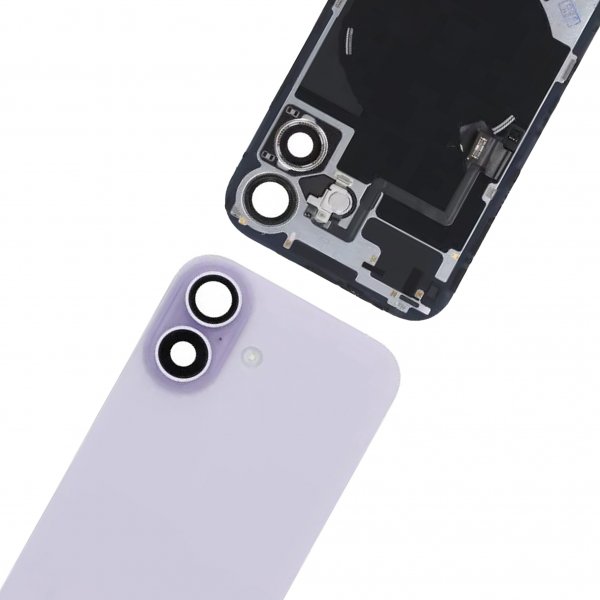 Bagsideglas Original med smådele til iPhone 17 - Lavendel