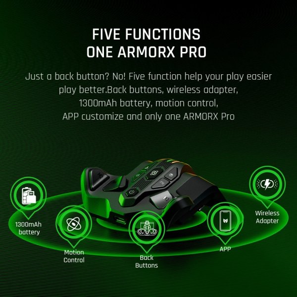 BIGBIG WON ARMOR-X Pro Tilbageknapmodul til Gamecontroller Hvid