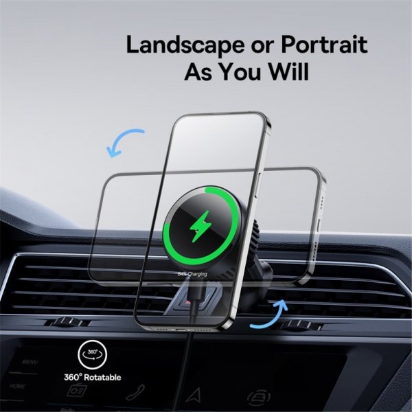 Baseus Bilholder MagPro Series Magnetic Wireless Charging Car Mount 15W MagSafe