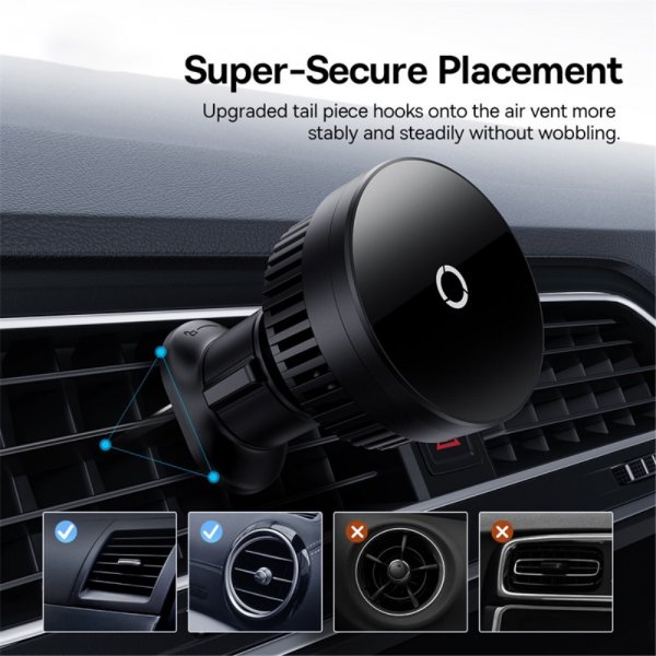 Baseus Bilholder MagPro Series Magnetic Wireless Charging Car Mount 15W MagSafe