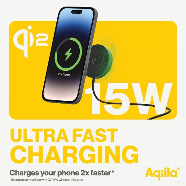 Aqiila Bilholder med Trådløs opladning Chargebird QC1 Qi2 MagSafe 15W