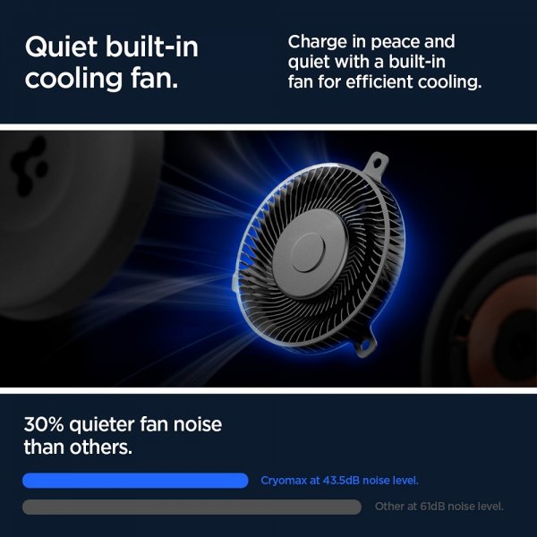 Spigen Bilholder med trådløs opladning OneTap Pro 3 CryoMax MagFit Air Vent
