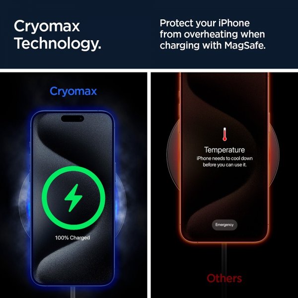 Spigen Bilholder med trådløs opladning OneTap Pro 3 CryoMax MagFit Air Vent