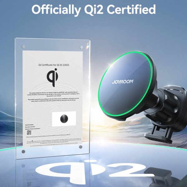 Joyroom Bilholder Qi2 15W Magnetisk Trådløs Bilopladerholder
