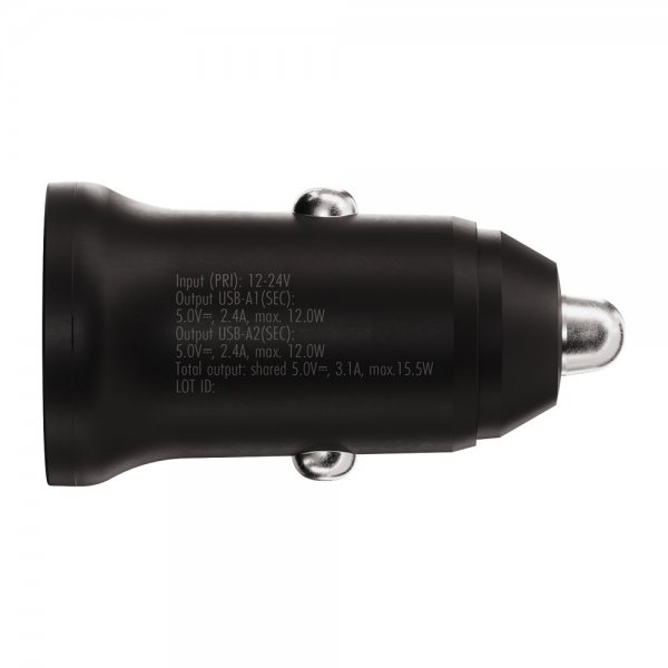 X2O Billader 2x12W USB-A Sort