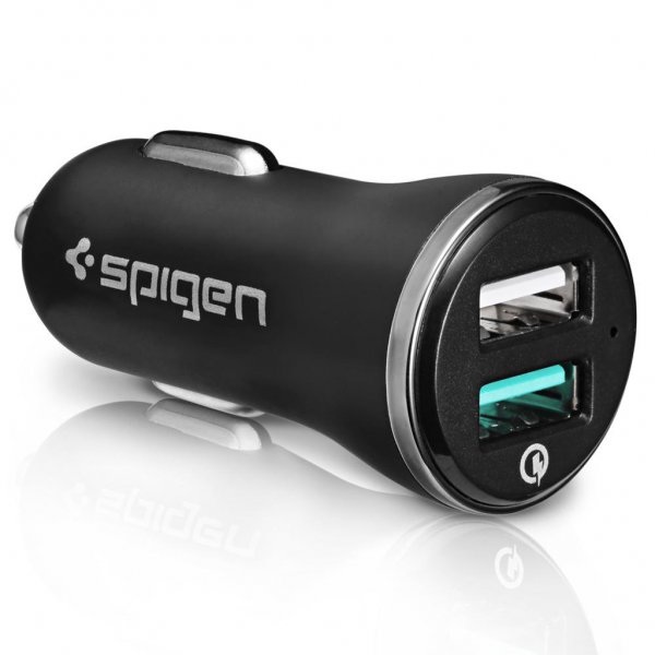 Spigen Billader F27QC QC 3.0 Sort