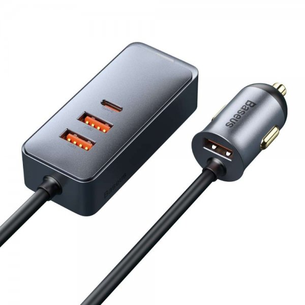 Baseus Biloplader Share Together 120W 3 USB-A & 1 USB-C Sort
