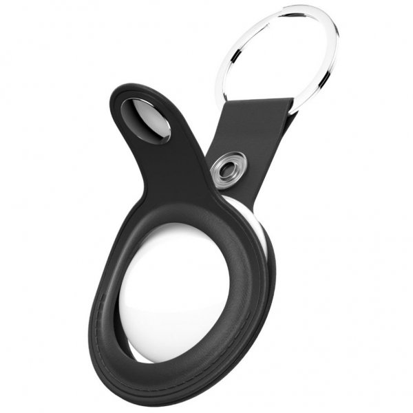 KeyBudz AirTag Holder Læder 2-pak Sort