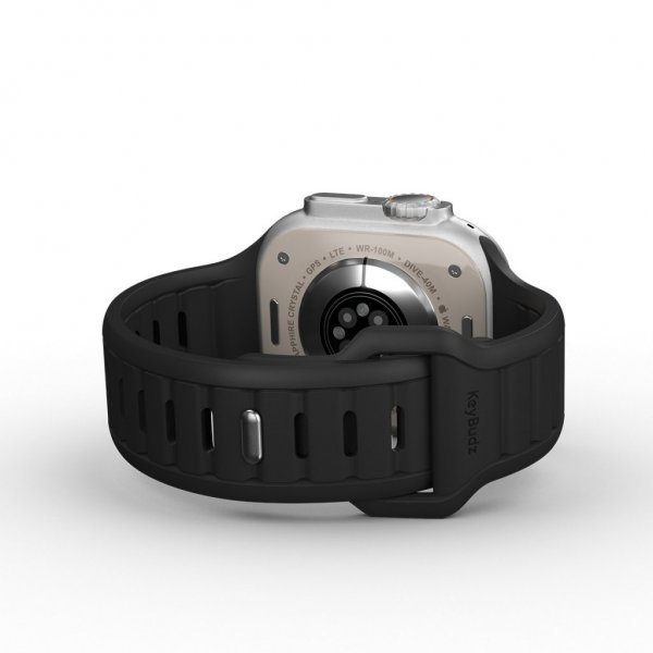 KeyBudz Apple Watch 44/45/46mm/Apple Watch Ultra Armbånd Journey Carbon Black