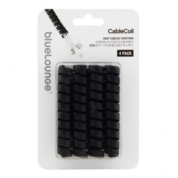 Bluelounge CableCoil 4-pak - Sort