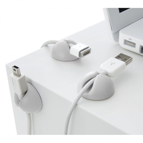 Bluelounge CableDrop Ledningsholder 6-pak Sort