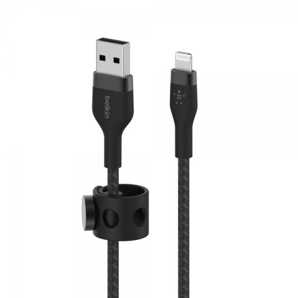Belkin BOOST CHARGE USB-A til LTG_Flettet Silikone 1m Sort