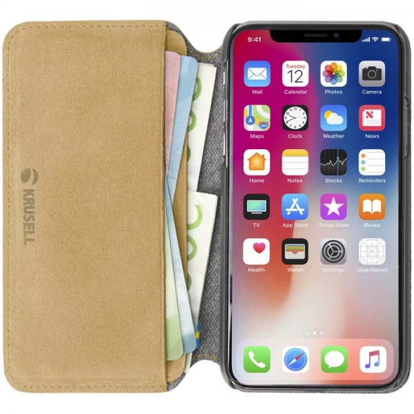 Krusell iPhone Xs Max Cover Broby Cognac