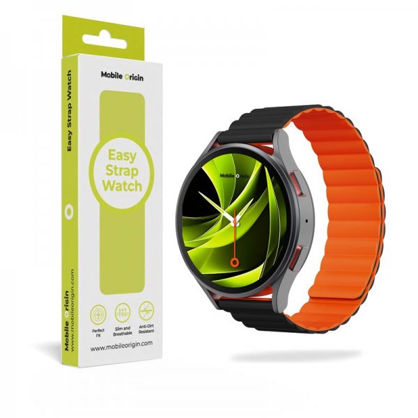 Mobile Origin Samsung Galaxy Watch 8 40/44mm/Classic 46mm Rem Easy Strap Sort Orange