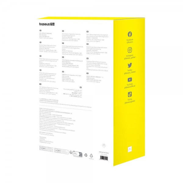 Baseus Bilkonsol Opbevaringsboks Sort