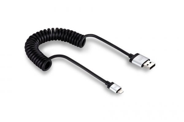 Just Mobile Billader Og Lightning Kabel Highway Max Sort Sølv