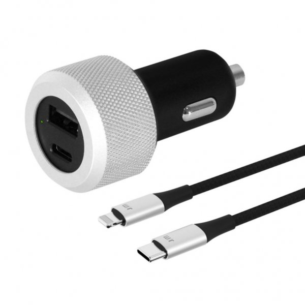 Just Mobile Highway Turbo Biloplader USB-C til Lightning-kabel