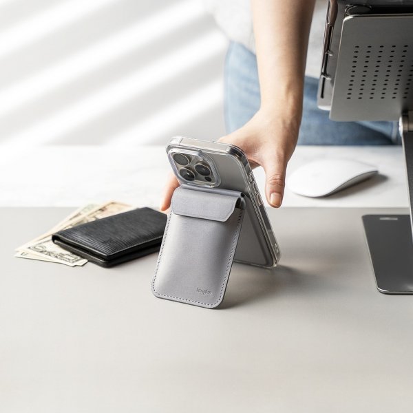 Ringke Kortholder Stand Wallet Magnetic MagSafe Light Gray