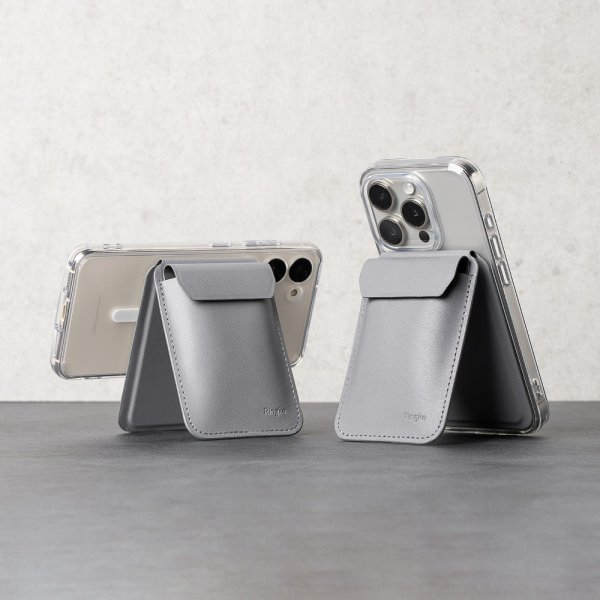 Ringke Kortholder Stand Wallet Magnetic MagSafe Light Gray