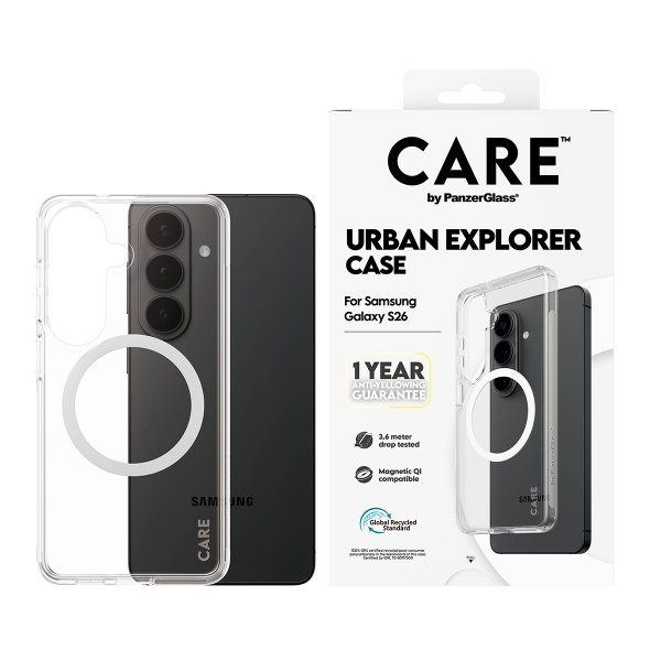 CARE by PanzerGlass Samsung Galaxy S26 Cover Urban Explorer MagSafe Transparent