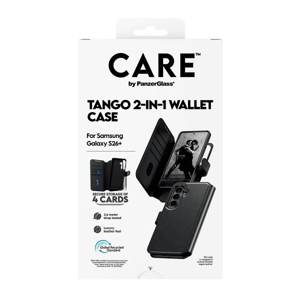 CARE by PanzerGlass Samsung Galaxy S26 Plus Cover Tango Two-in-One Wallet MagSafe Sort