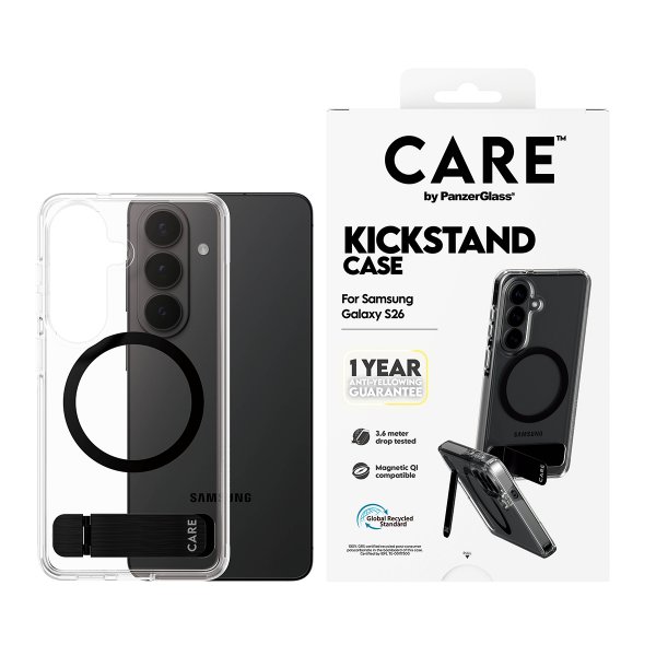 CARE by PanzerGlass Samsung Galaxy S26 Cover Kickstand MagSafe Transparent