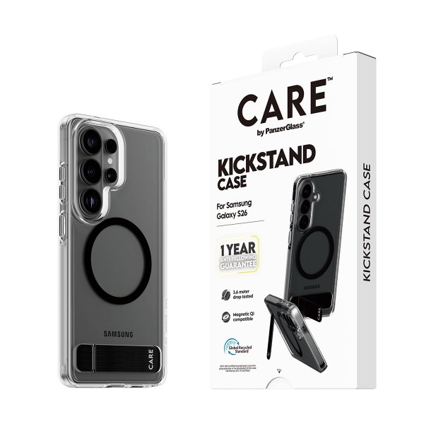 CARE by PanzerGlass Samsung Galaxy S26 Cover Kickstand MagSafe Transparent