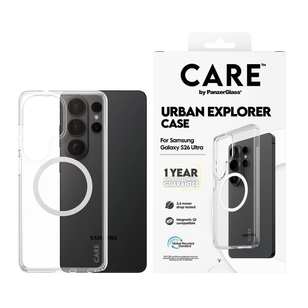 CARE by PanzerGlass Samsung Galaxy S26 Ultra Cover Urban Explorer MagSafe Transparent