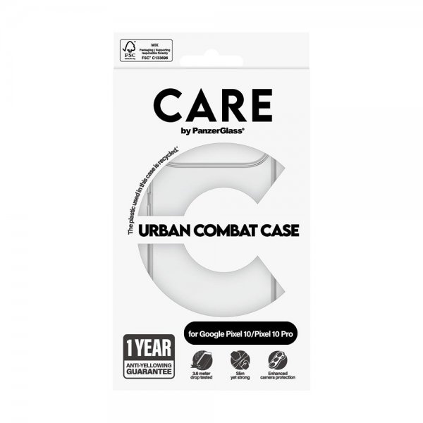 CARE by PanzerGlass Google Pixel 10/Pixel 10 Pro Cover Urban Combat Transparent