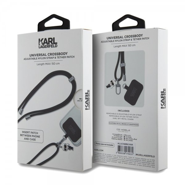 Karl Lagerfeld Crossbody Strap Cord Ikonik Sort