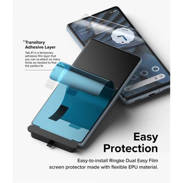 Ringke Google Pixel 7a Skærmbeskyttelse Dual Easy Film 2-pak