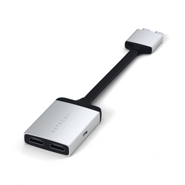 Satechi USB-C dobbelt HDMI-adapter Sølv