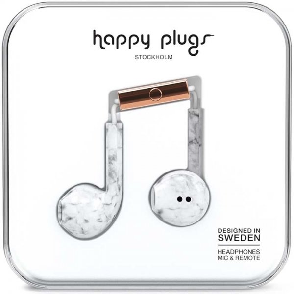 Happy Plugs Earbud Plus White Marble