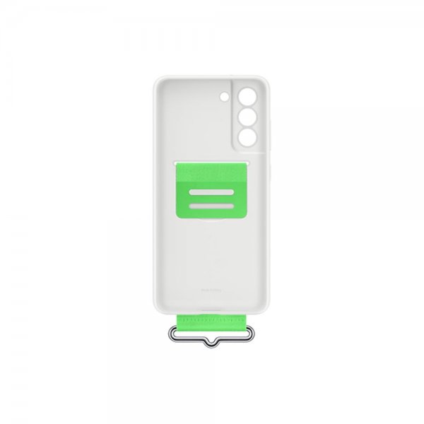 Samsung Original Galaxy S21 FE Cover Silikone Cover med Rem Hvid