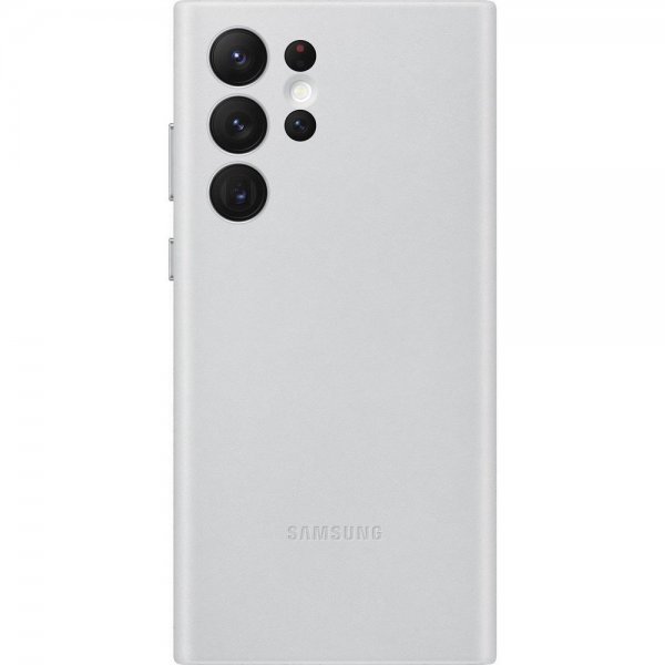 Samsung Original Galaxy S22 Ultra Cover Læder Light Gray